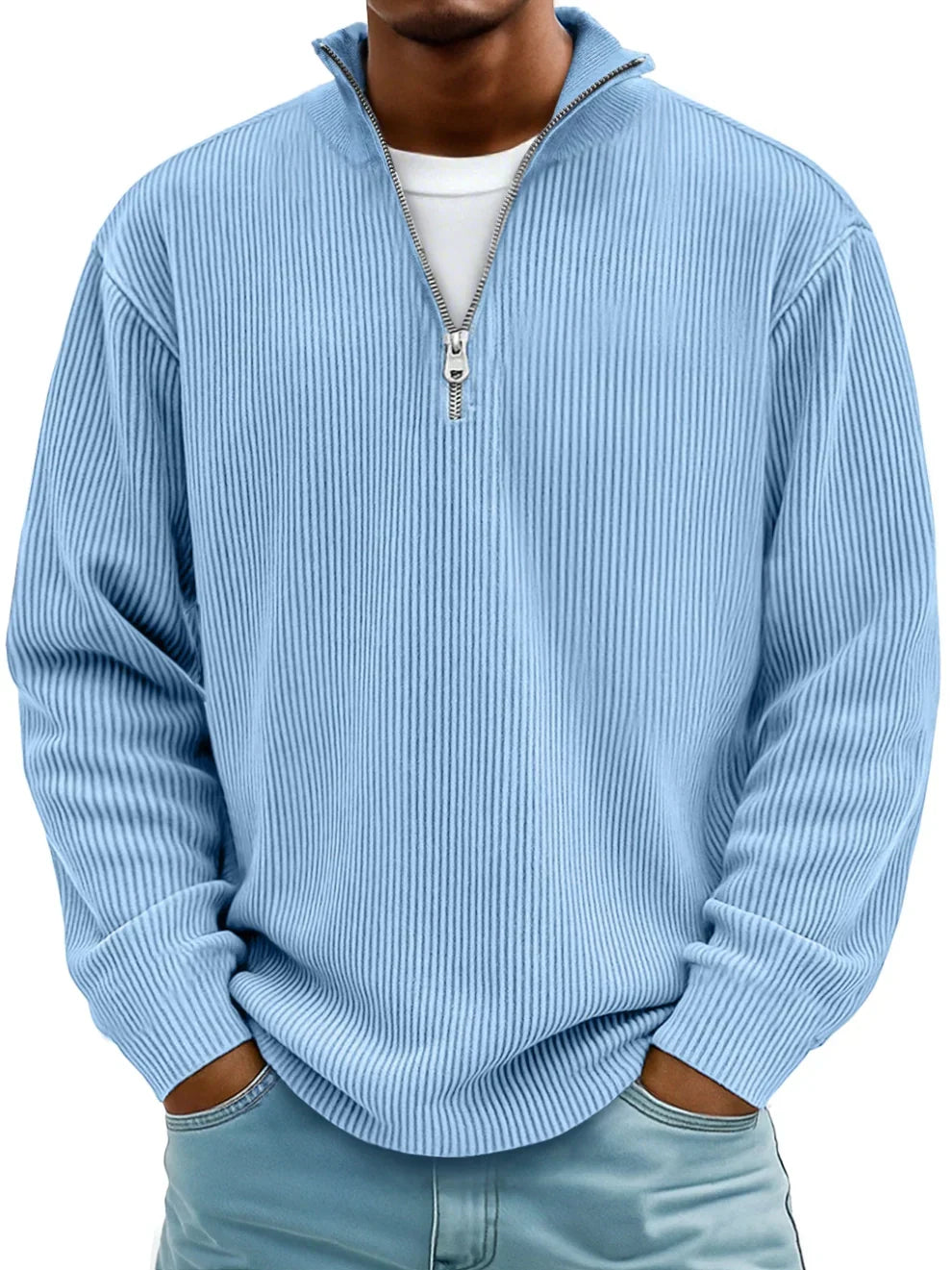 Men's Half-Zip Knit Sweater