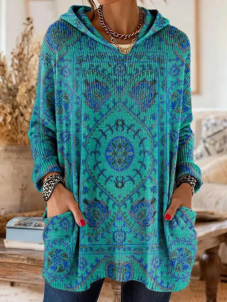 Saoirse Hooded Tunic Bohemian Print