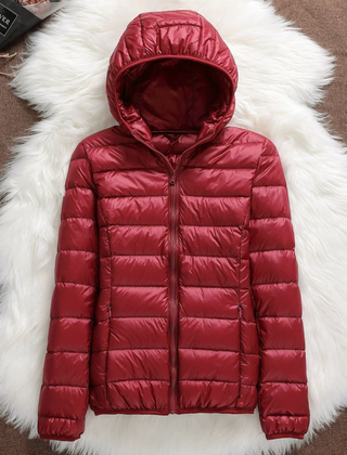 Women's Puffer Jacket, Hooded Quilted Insulated Winter Coat