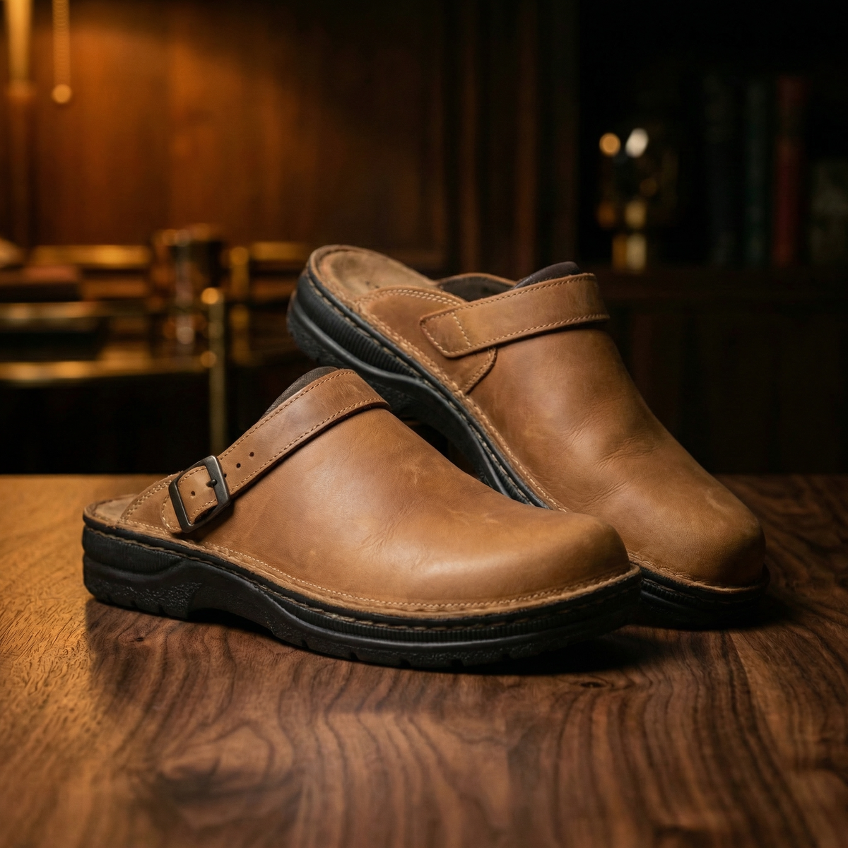 Margaux Clogs Leather Look Slip On