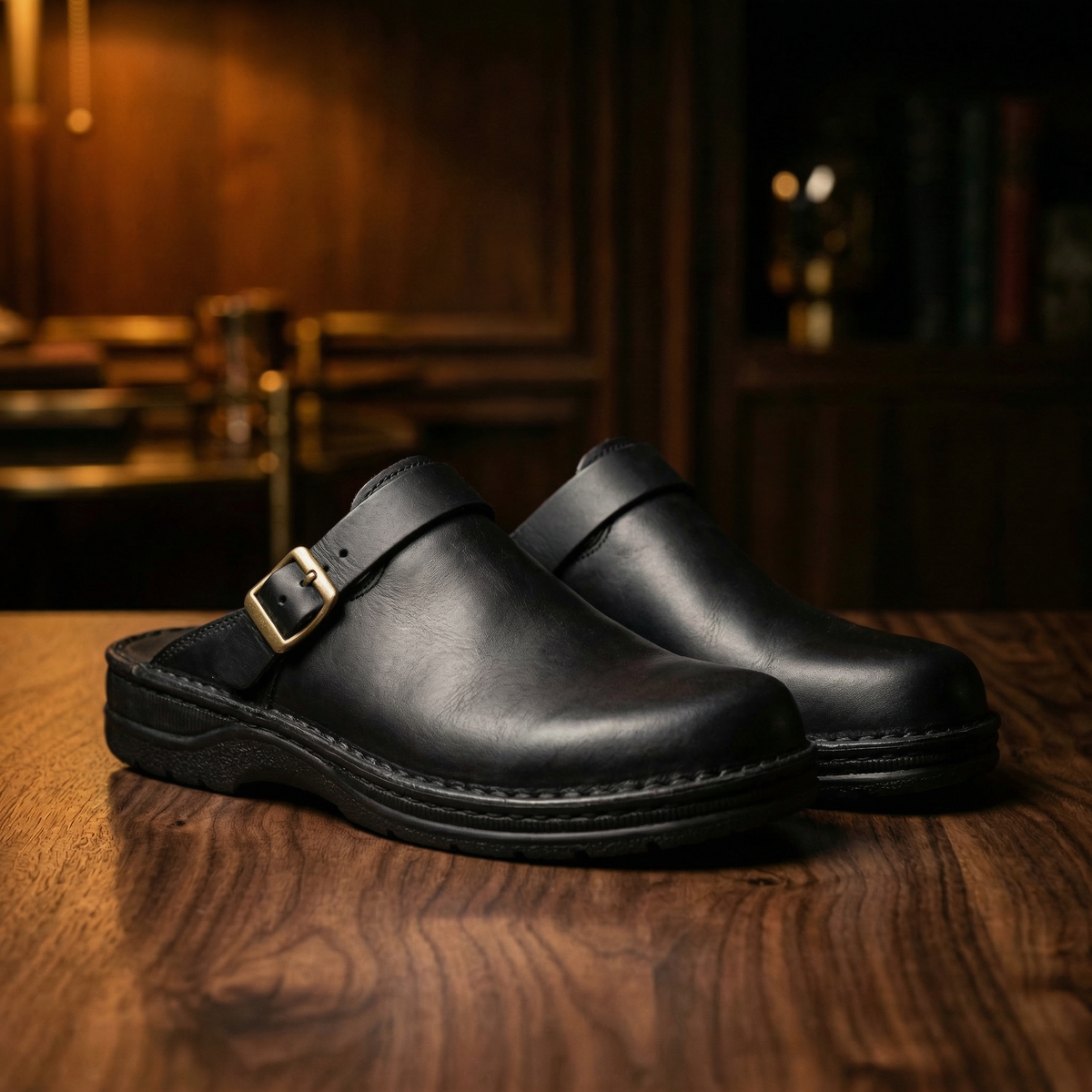 Margaux Clogs Leather Look Slip On