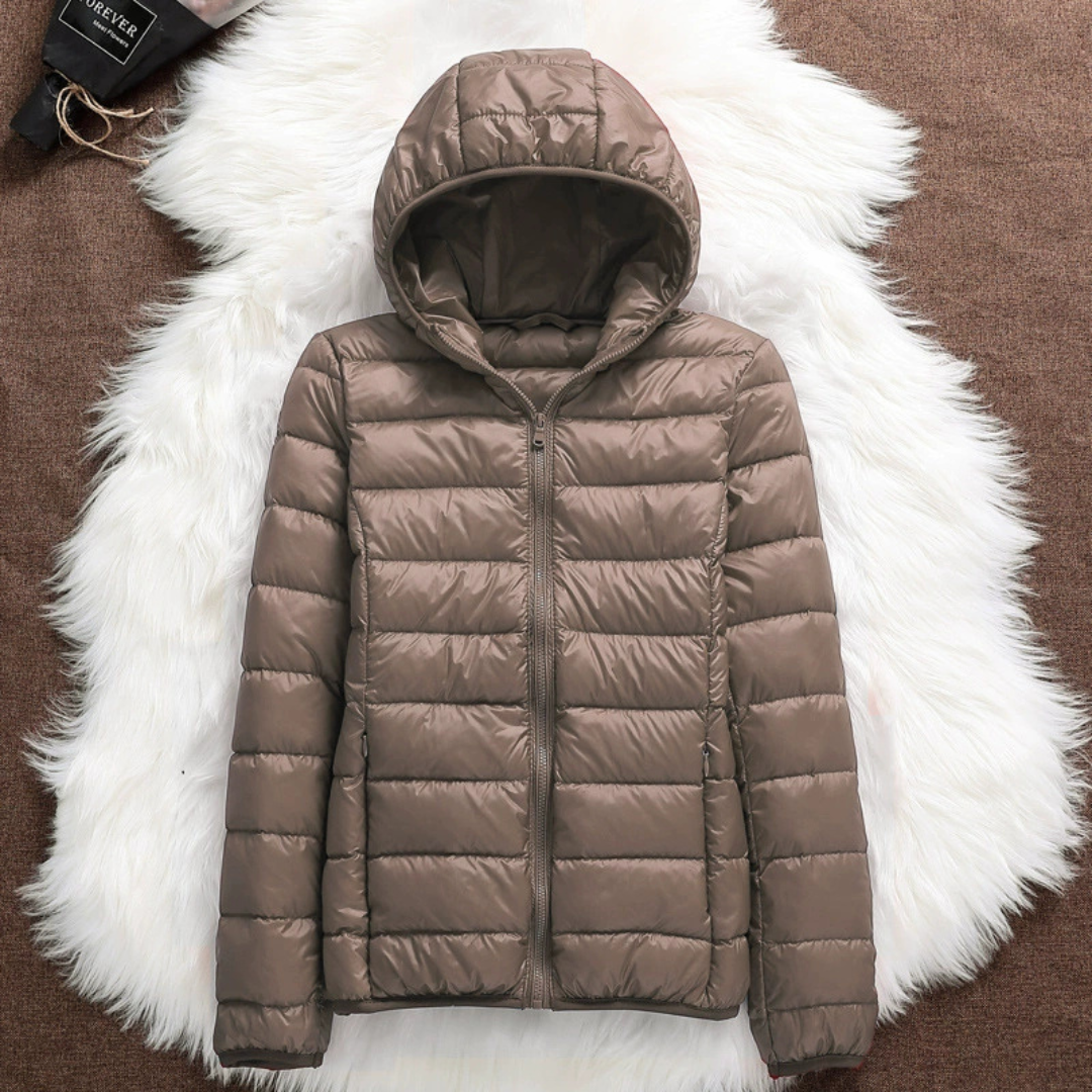 Women's Puffer Jacket, Hooded Quilted Insulated Winter Coat