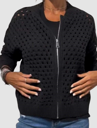 Women's Zip-Up Knit Cardigan