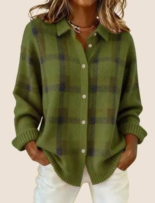 Women's Checkered Knit Sweater