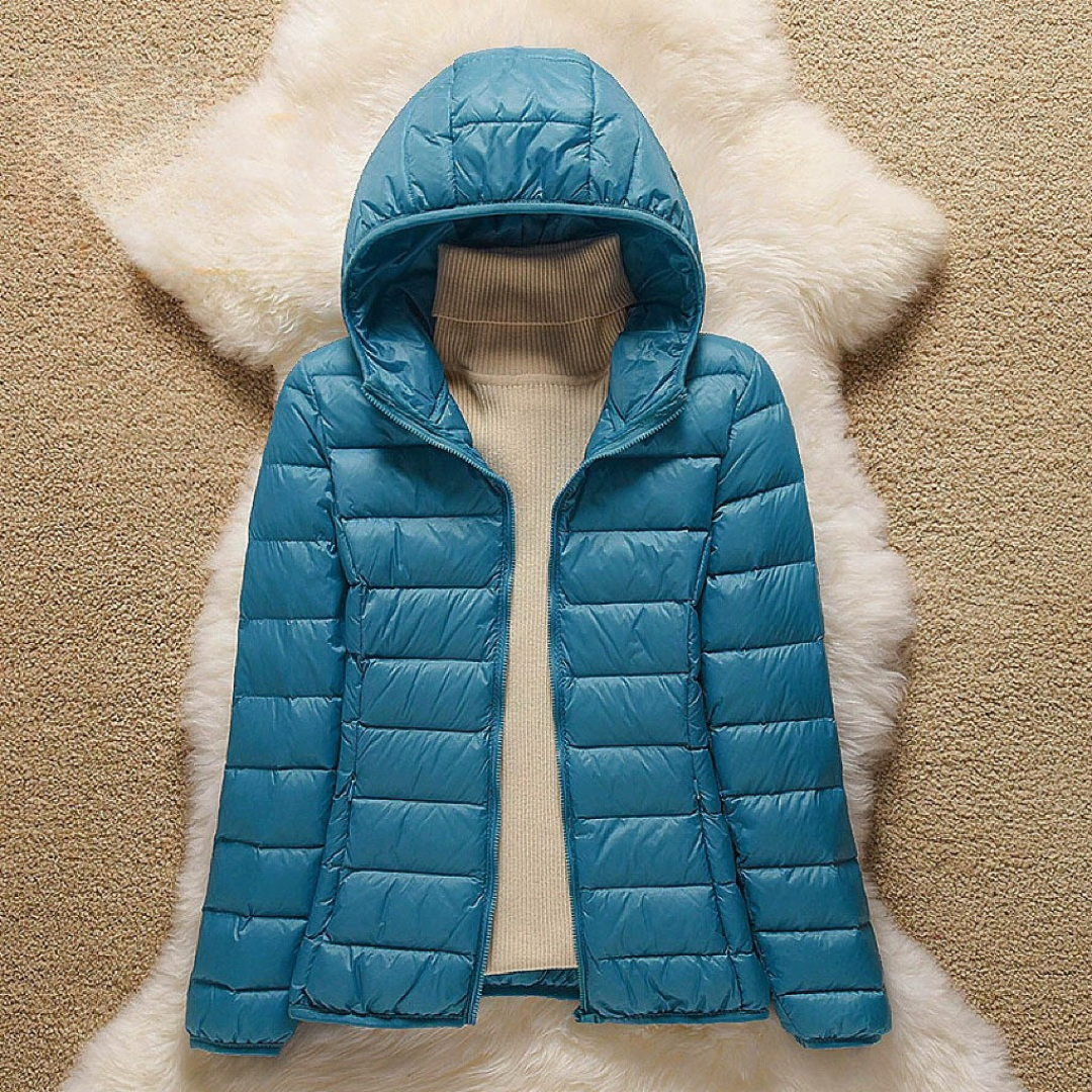 Women's Puffer Jacket, Hooded Quilted Insulated Winter Coat