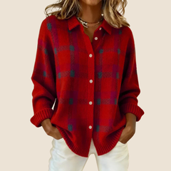 Women's Checkered Knit Sweater