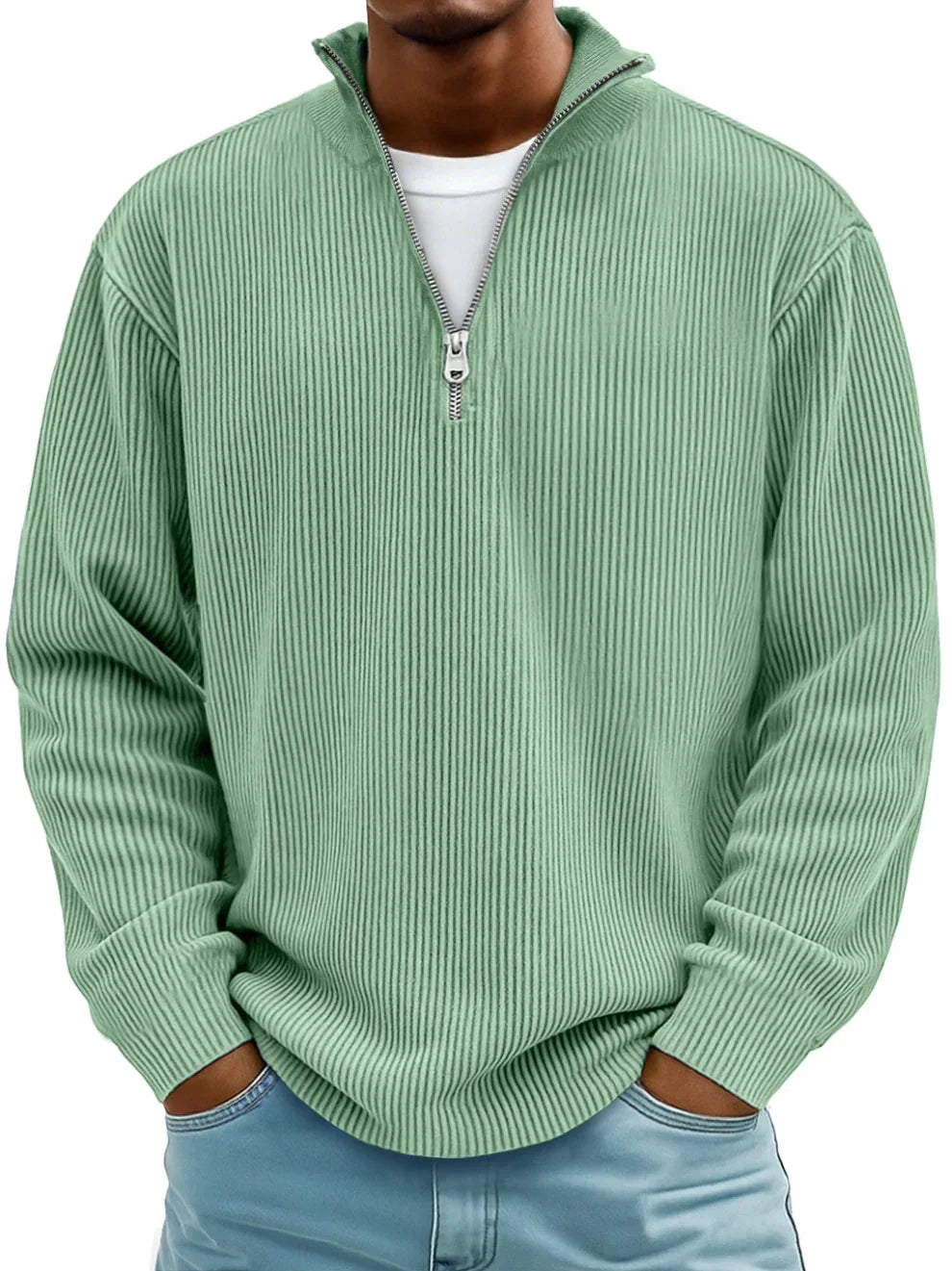 Men's Half-Zip Knit Sweater