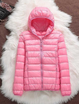 Women's Puffer Jacket, Hooded Quilted Insulated Winter Coat