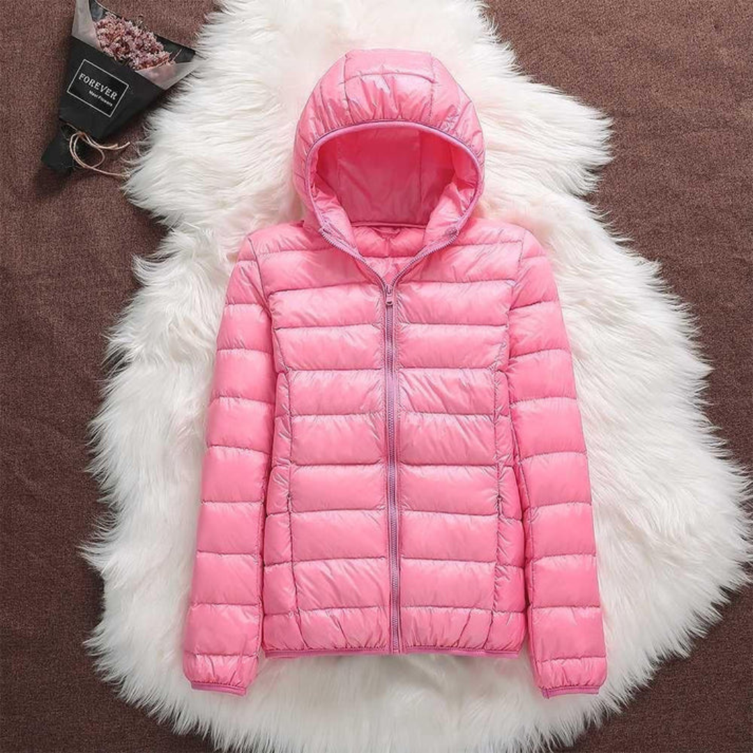Women's Puffer Jacket, Hooded Quilted Insulated Winter Coat