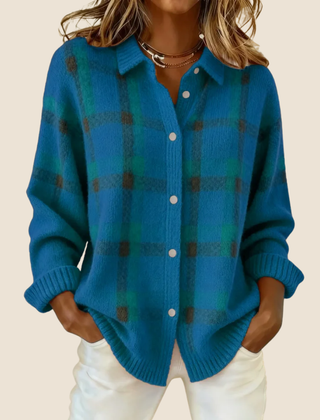 Women's Checkered Knit Sweater