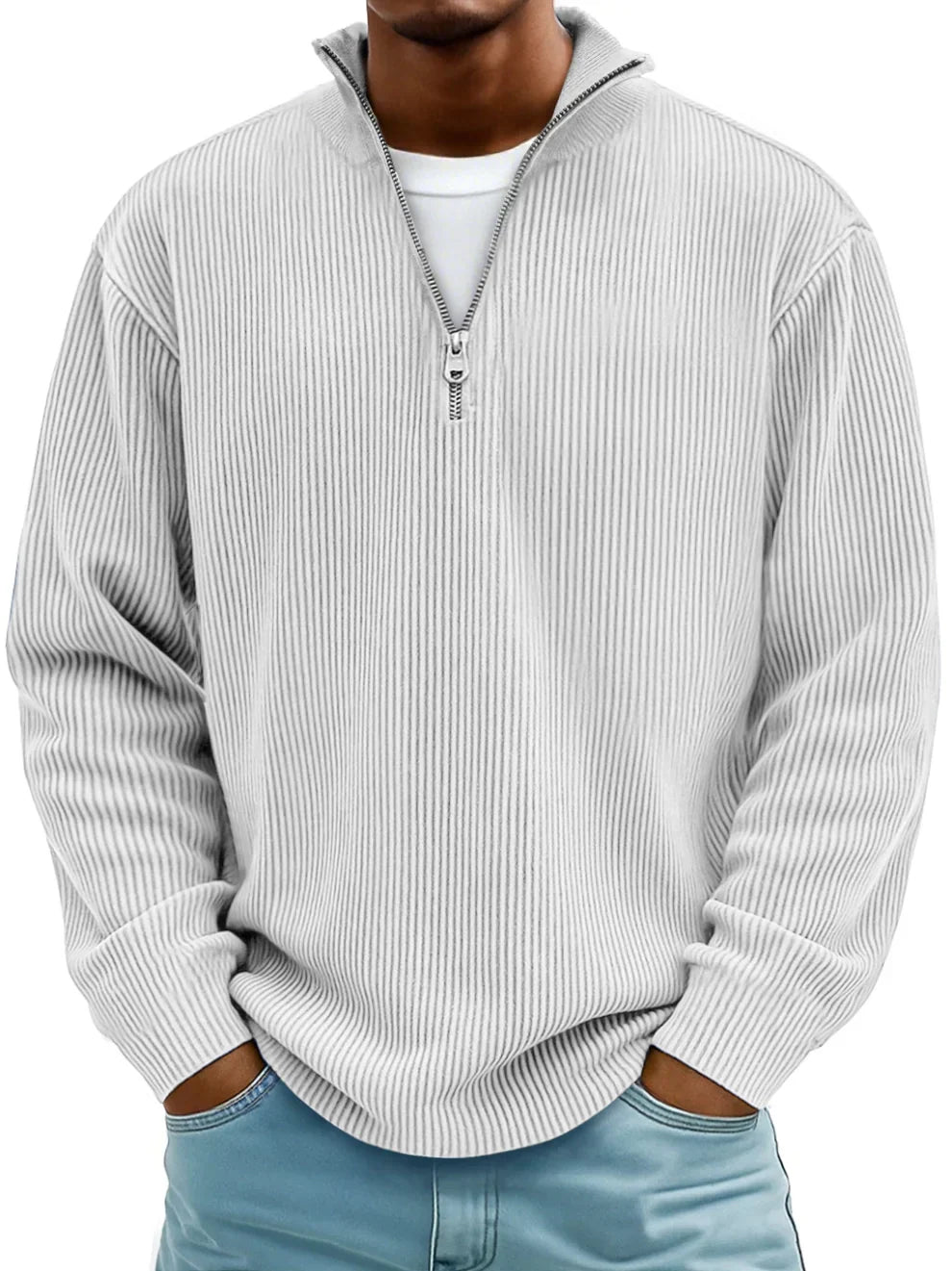 Men's Half-Zip Knit Sweater