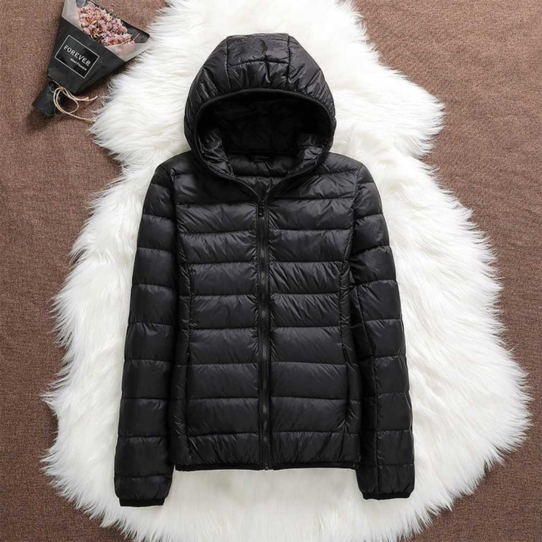 Women's Puffer Jacket, Hooded Quilted Insulated Winter Coat