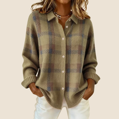 Women's Checkered Knit Sweater