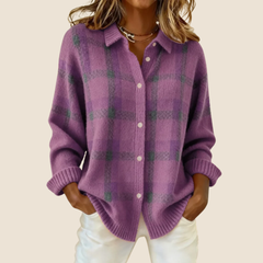 Women's Checkered Knit Sweater