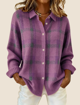 Women's Checkered Knit Sweater