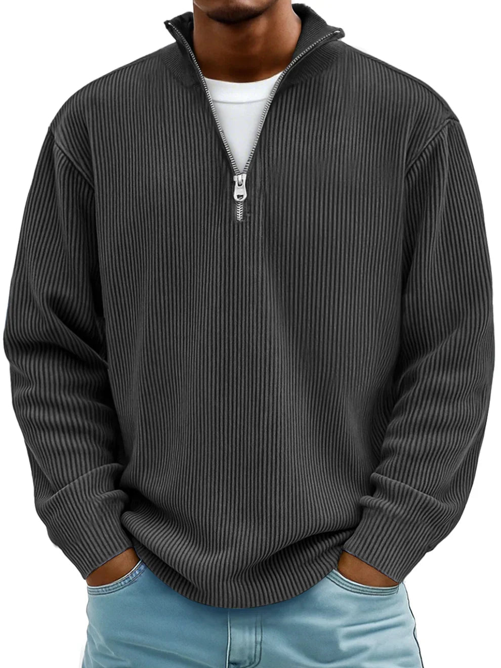 Men's Half-Zip Knit Sweater
