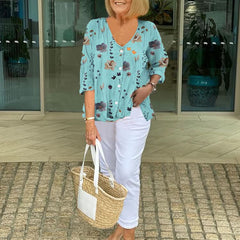 Talia Printed Tunic Long Sleeve
