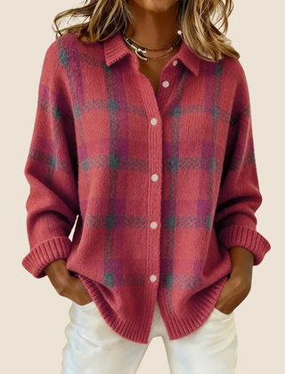Women's Checkered Knit Sweater