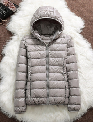 Women's Puffer Jacket, Hooded Quilted Insulated Winter Coat