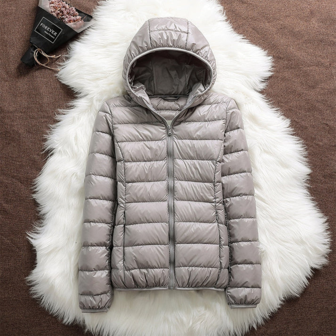 Women's Puffer Jacket, Hooded Quilted Insulated Winter Coat