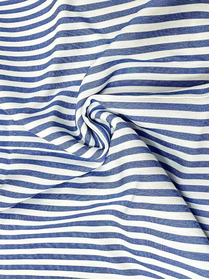 Striped Summer Midi Dress with Pockets for Women