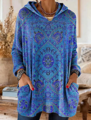 Saoirse Hooded Tunic Bohemian Print
