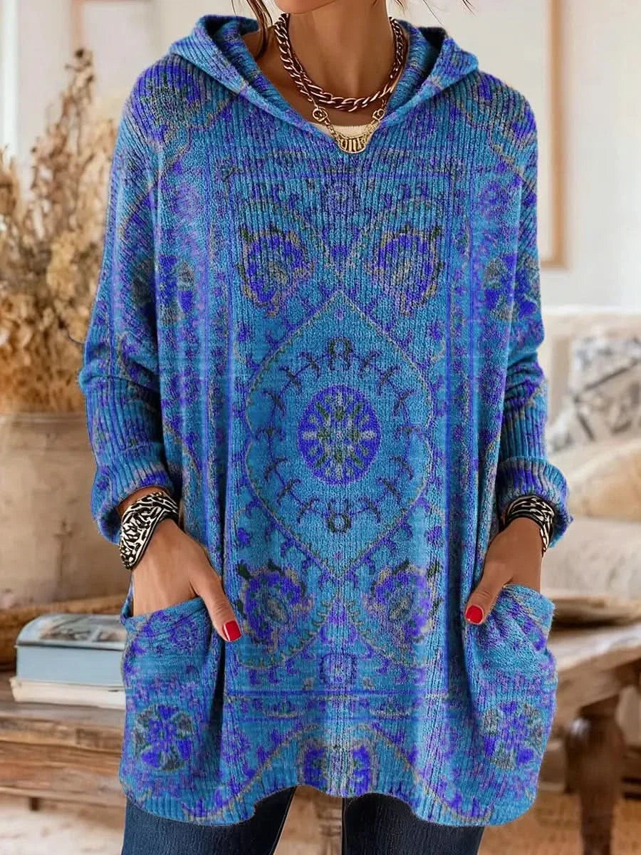 Saoirse Hooded Tunic Bohemian Print