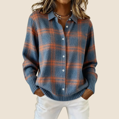 Women's Checkered Knit Sweater