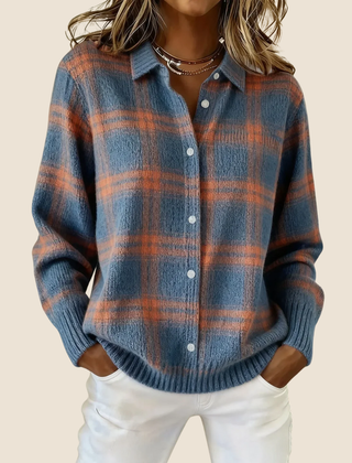 Women's Checkered Knit Sweater