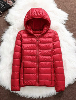 Women's Puffer Jacket, Hooded Quilted Insulated Winter Coat