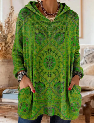 Saoirse Hooded Tunic Bohemian Print