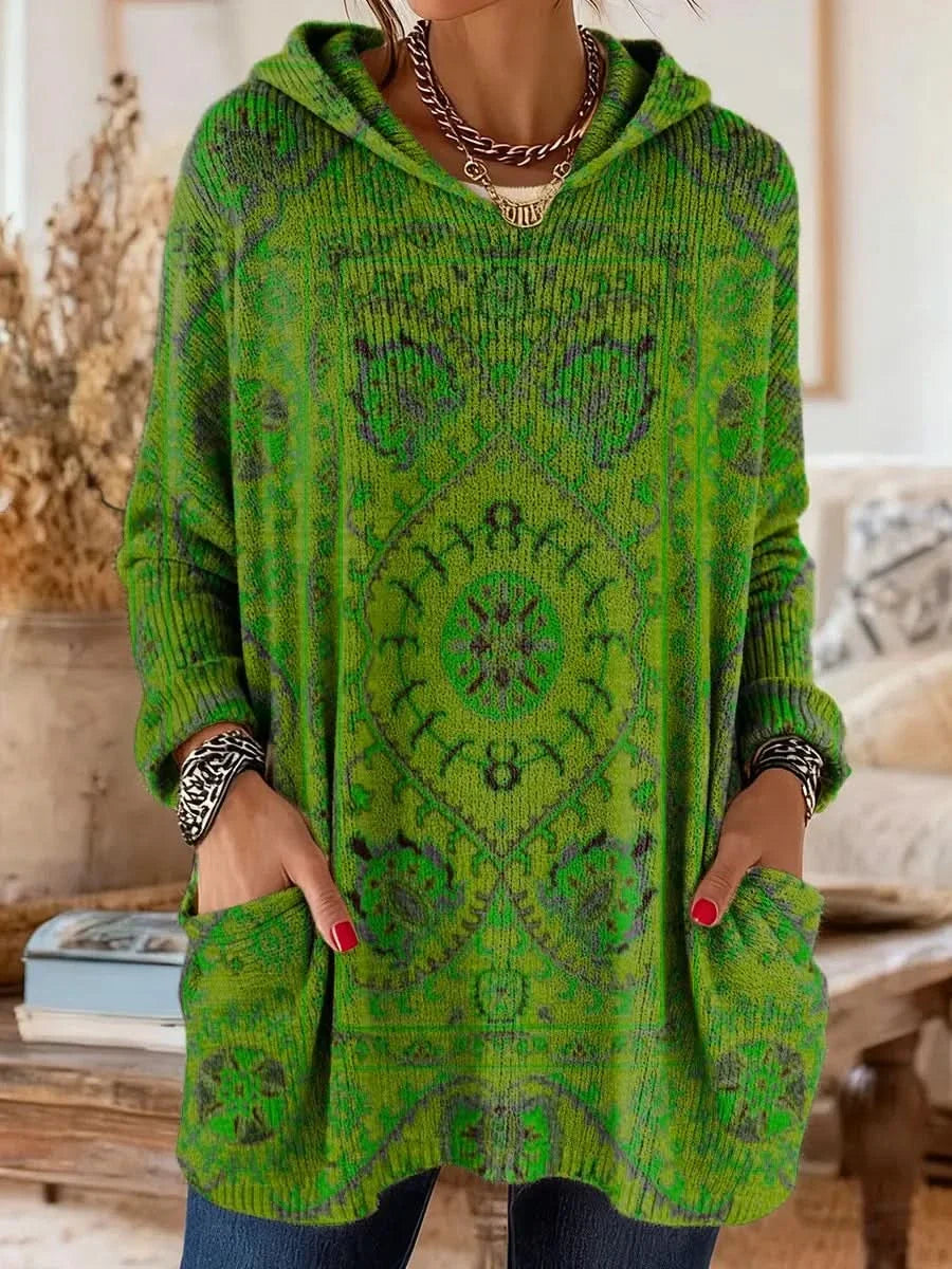 Saoirse Hooded Tunic Bohemian Print