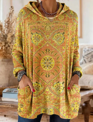Saoirse Hooded Tunic Bohemian Print