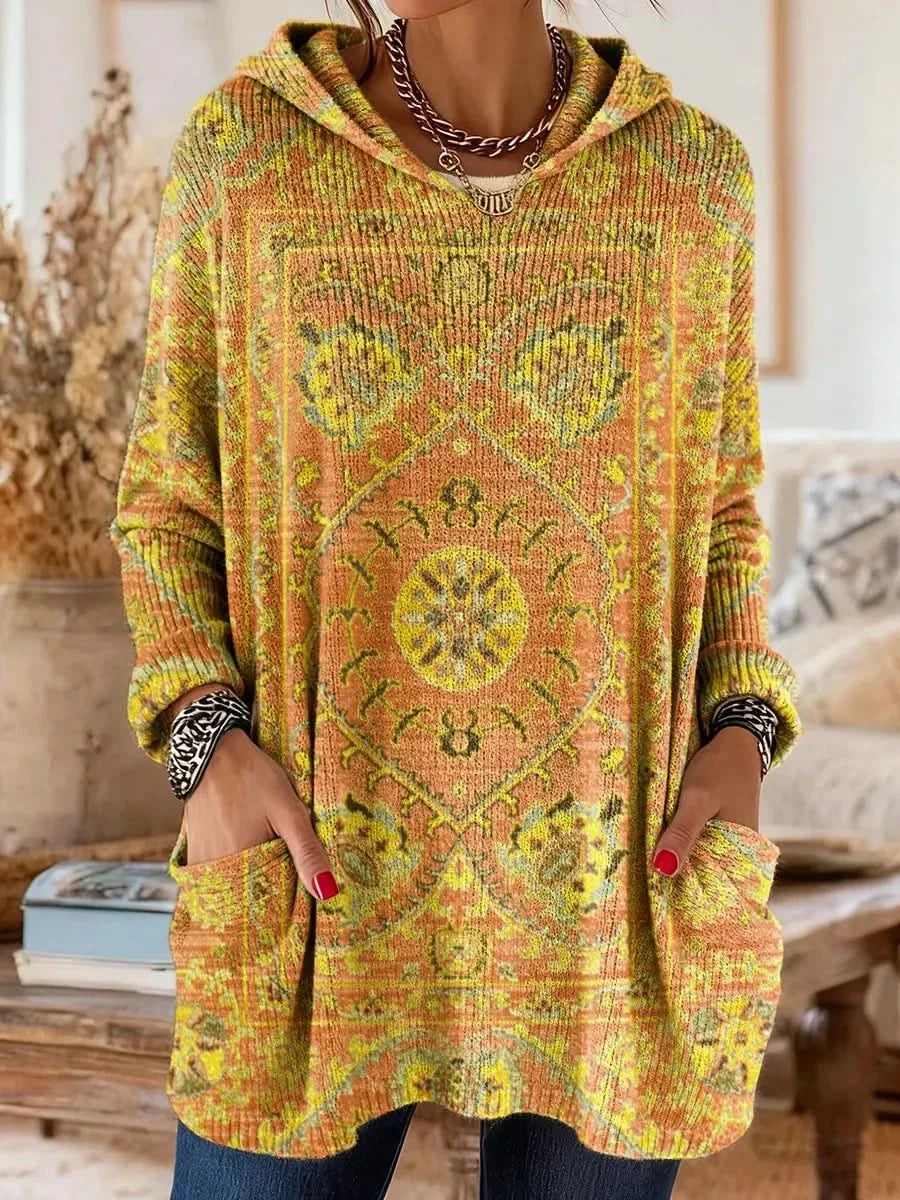 Saoirse Hooded Tunic Bohemian Print