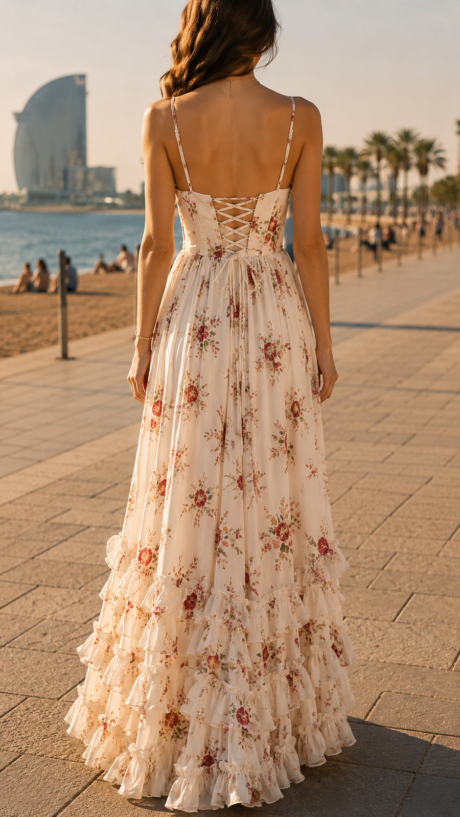 Floral Maxi Dress with Front Slit for Women – Wear the Clothes