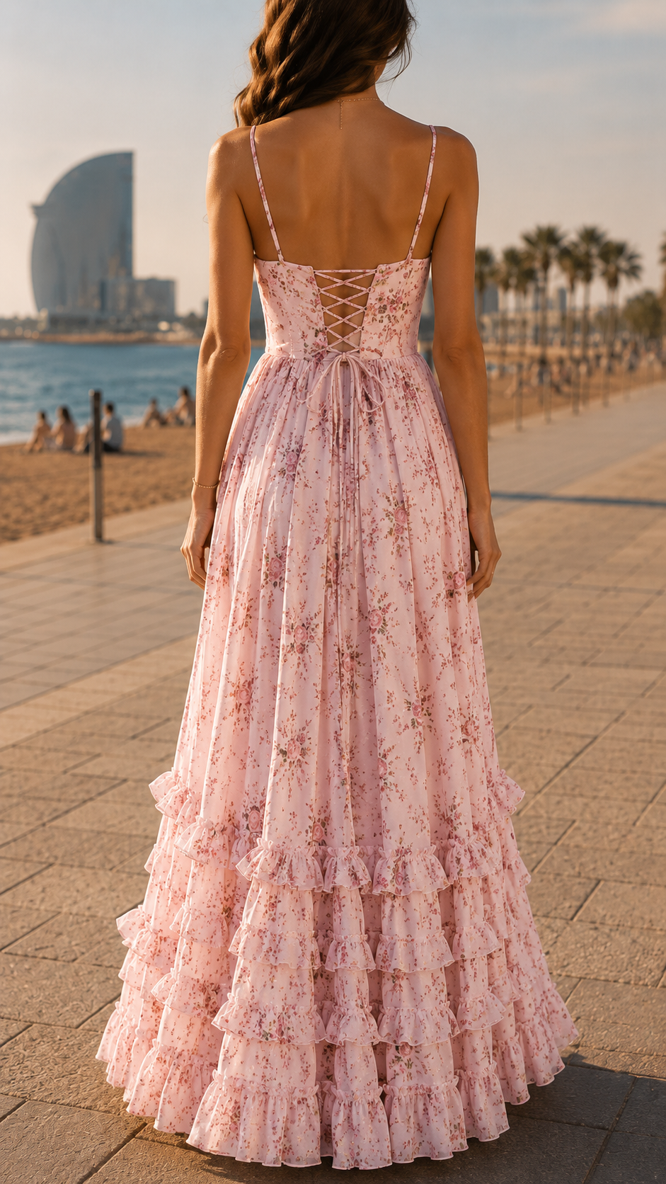 Floral Maxi Dress with Front Slit for Women