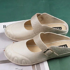 Winnie Mary Jane Clogs Leather Look