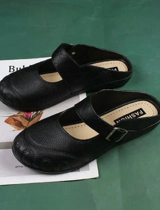 Winnie Mary Jane Clogs Leather Look