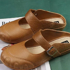 Winnie Mary Jane Clogs Leather Look