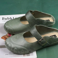 Winnie Mary Jane Clogs Leather Look