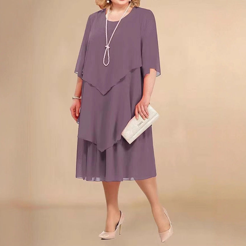 Elegant Flowy Chiffon Maxi Dress for Women