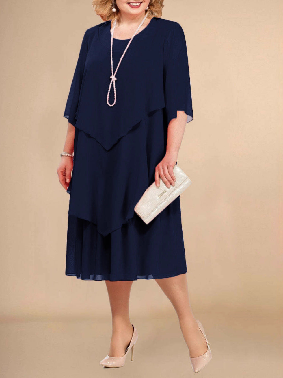 Elegant Flowy Chiffon Maxi Dress for Women