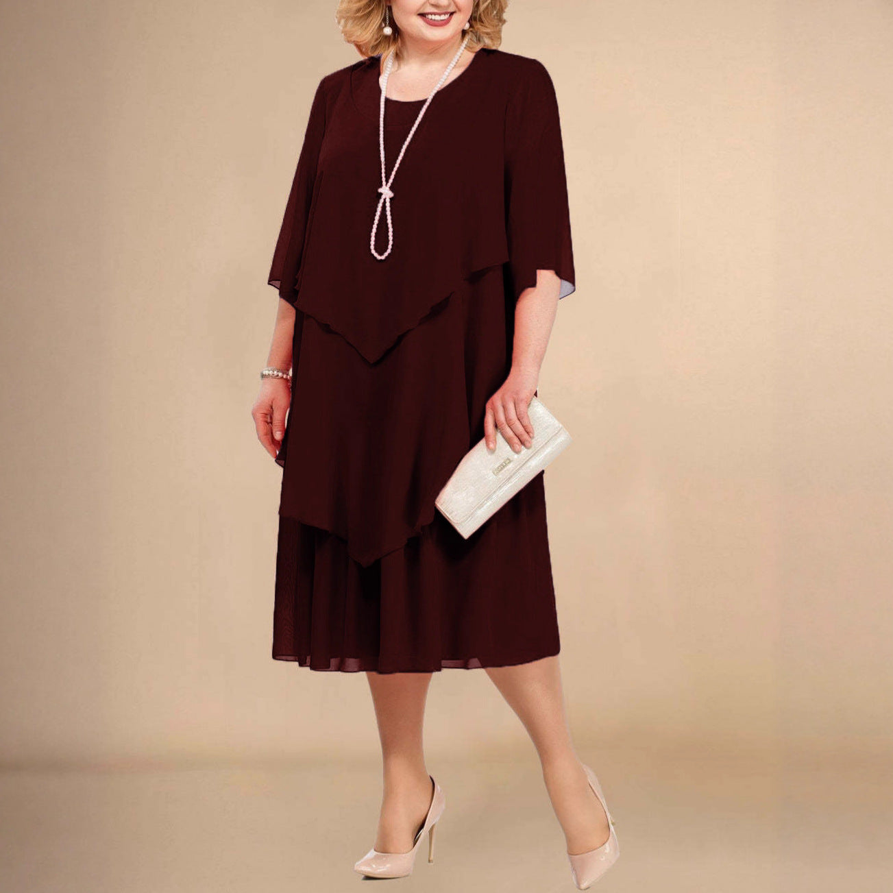 Elegant Flowy Chiffon Maxi Dress for Women