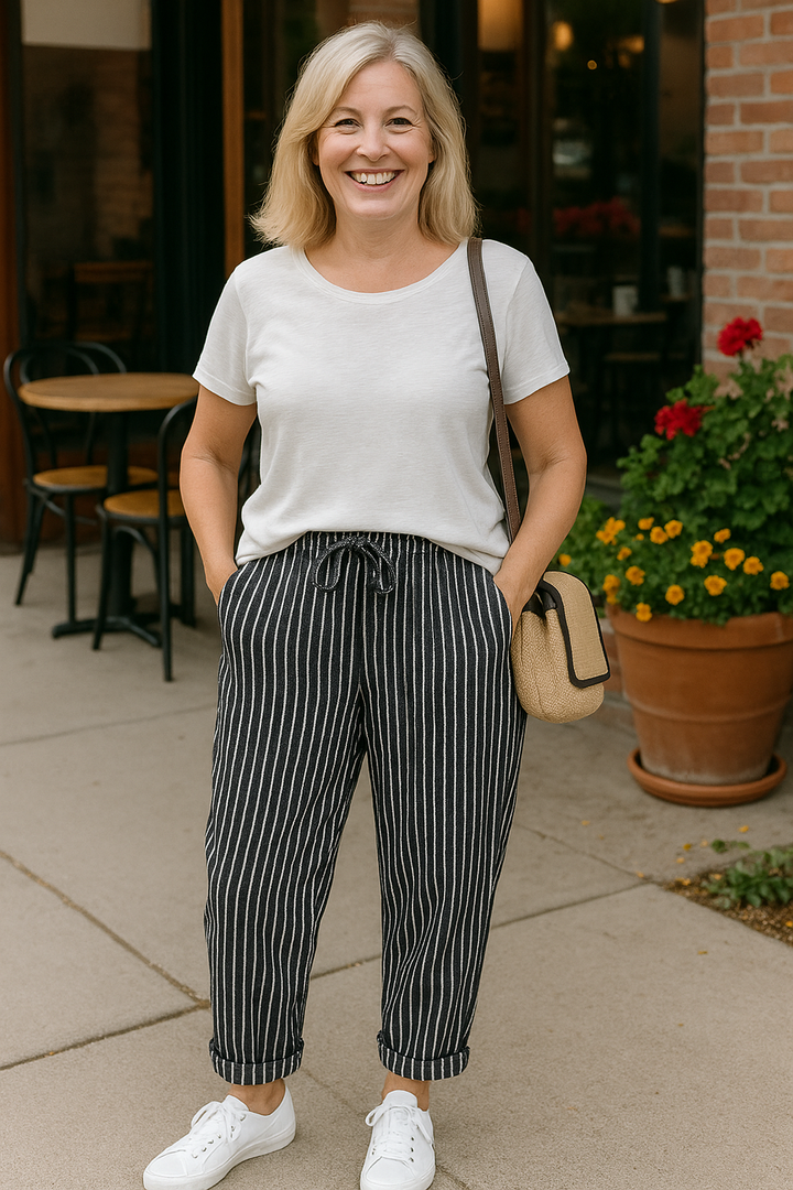 Thea | Comfort Linen Trousers - Cool & Comfortable