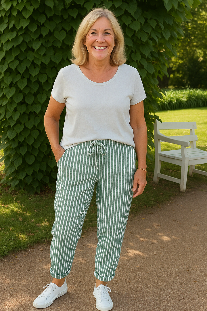 Thea | Comfort Linen Trousers - Cool & Comfortable