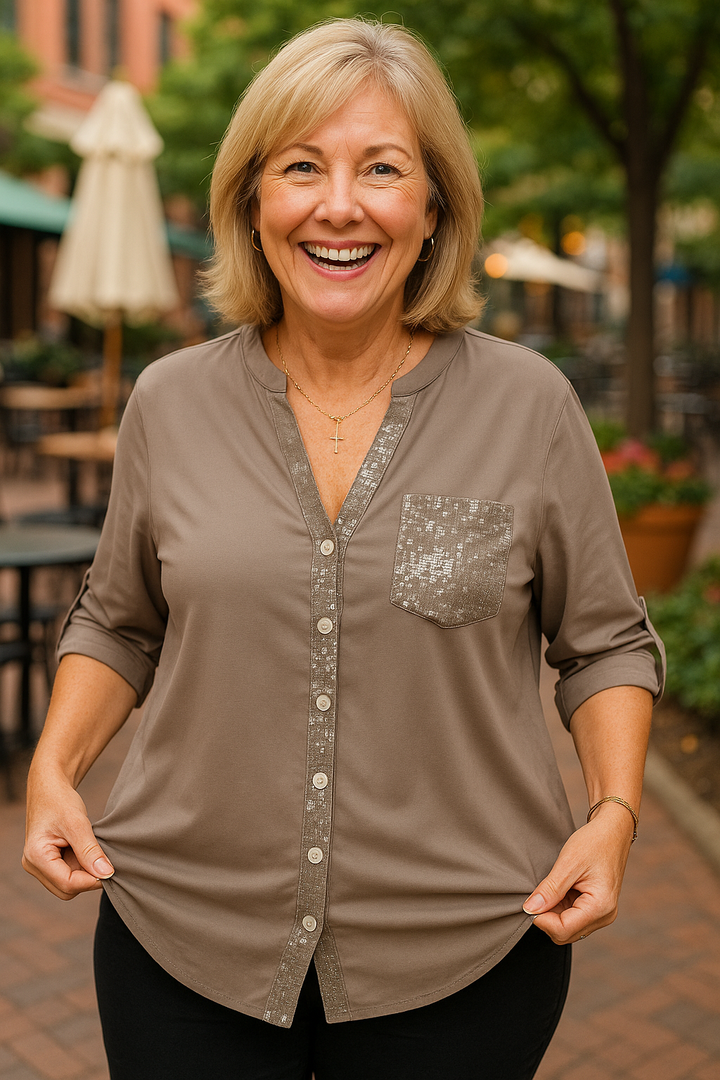 Sofia | Soft Glam Blouse - Comfort. Confidence. Effortless.