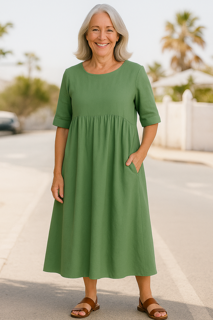 Anora | Flattering Cotton Pocket Dress