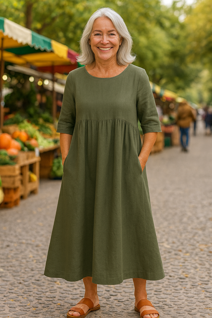 Anora | Flattering Cotton Pocket Dress