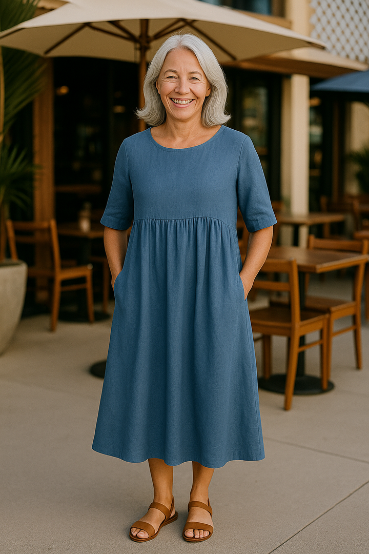 Anora | Flattering Cotton Pocket Dress
