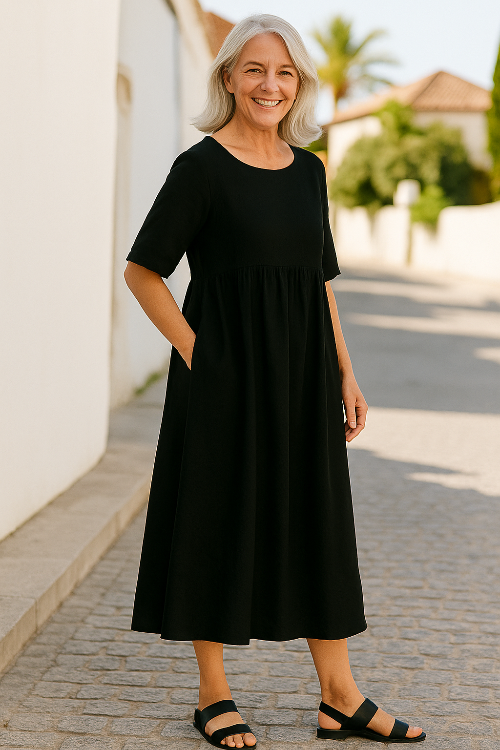Anora | Flattering Cotton Pocket Dress